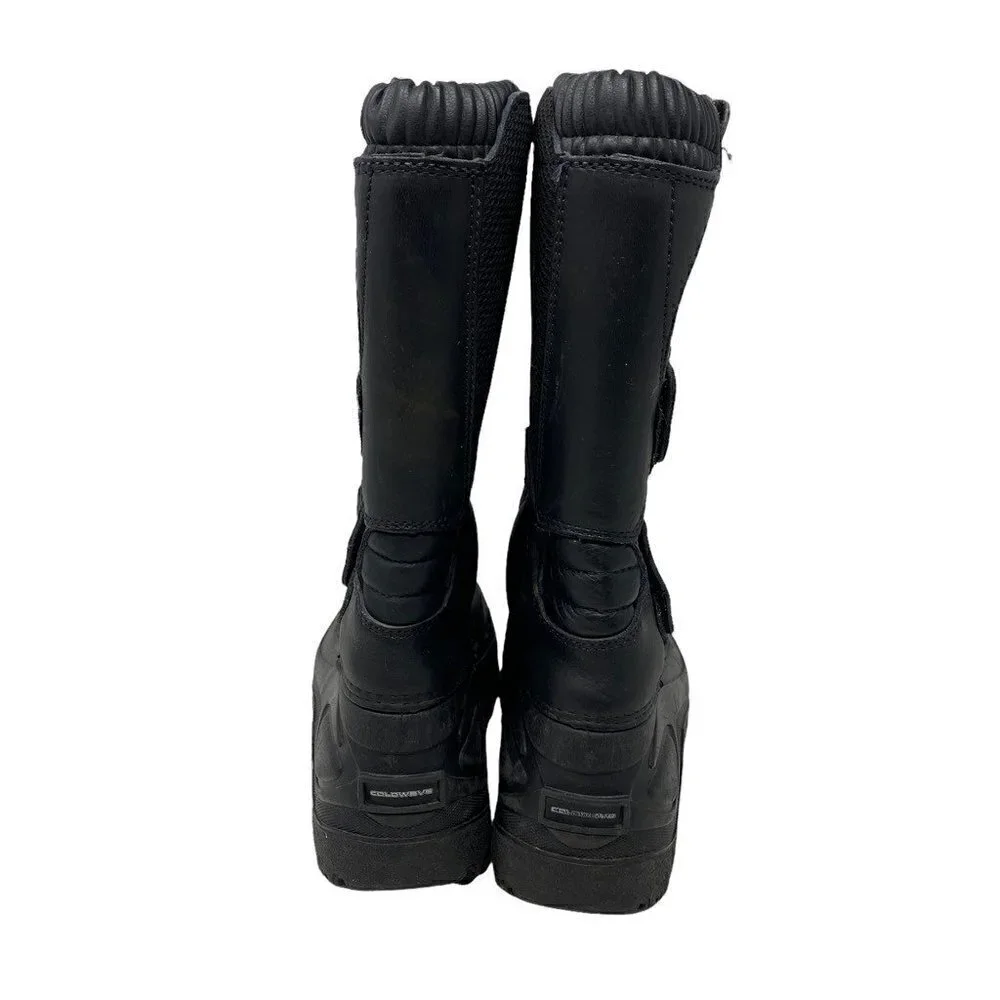 Coldwave Mens Snowmobile Insulated Boots Black Hook & Loop Power Skin 8.5 EU 42